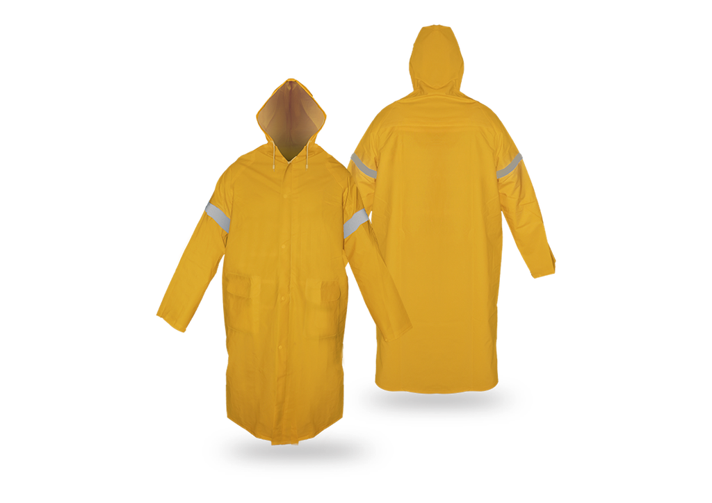 FEDZ1001 XXG  IMPERMEABLE AMARILLO LGO.T/GABARDINA C/REFLEJANTE XXGRANDE