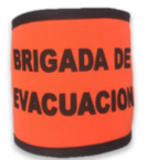FS14SEGURI006SM BRAZALETE BRIGADISTA NARANJA EVACUACION