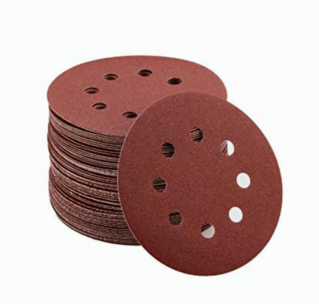 DISCO PARA LIJAR CON VELCRO DE 5" NÚM. 100 CON 8 PERFORACIONES