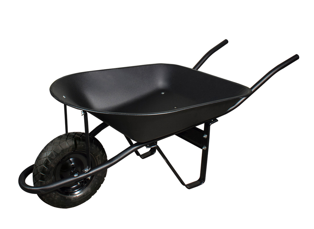 CAF554 Carretilla con bastidor metálico 5.5 Ft3 llanta neumática reforzada de 4 capas Foy