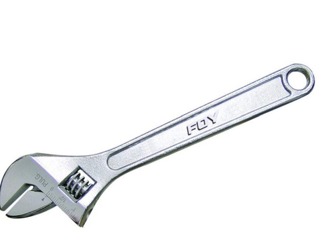 140412 Llave ajustable cromada 12" uso doméstico Foy