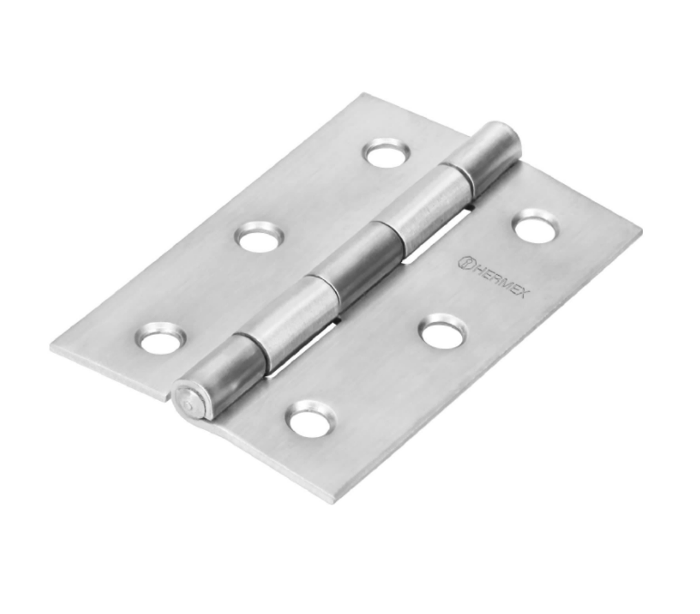 43201 Bisagra rectangular 2' acero inoxidable, Hermex BR-204