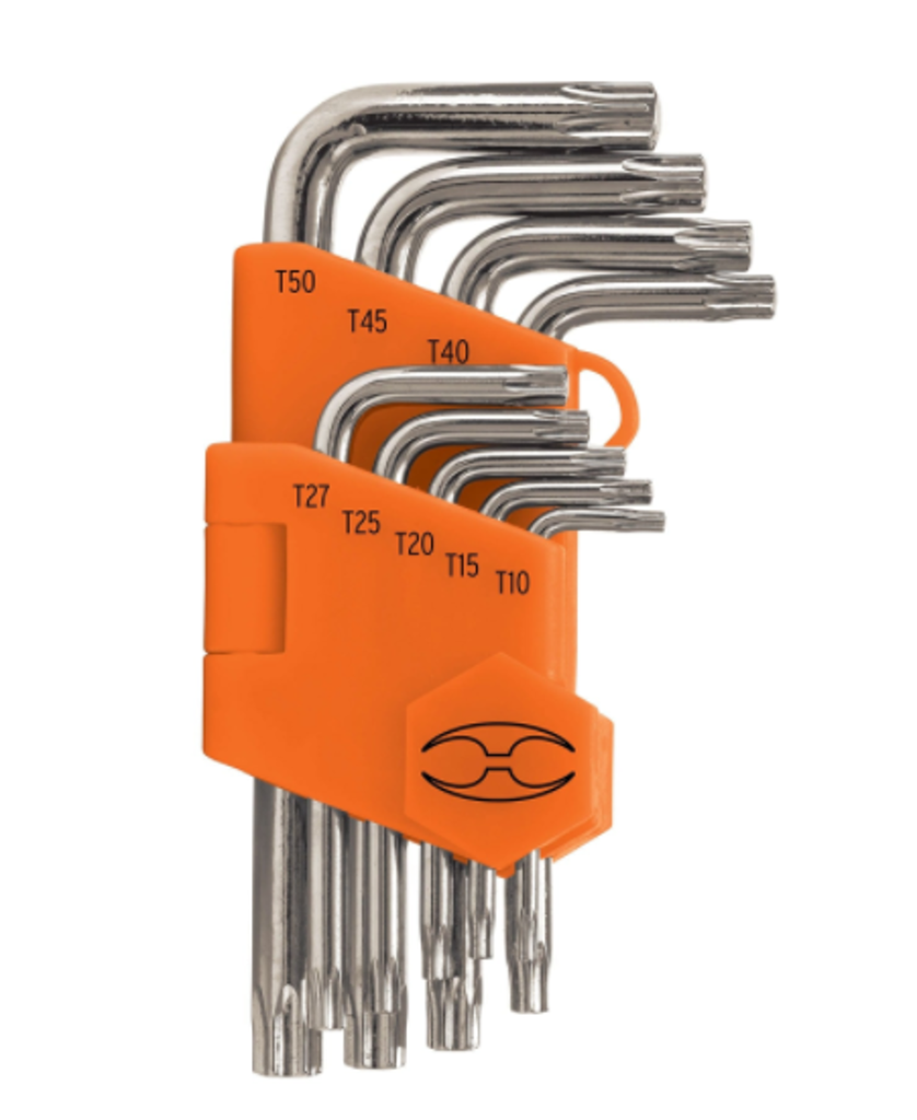 15554 Juego de 9 llaves torx con organizador abatible, Truper TORX-9
