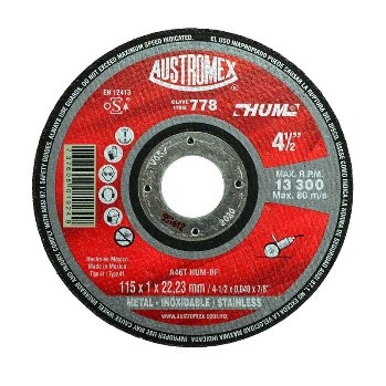 [190-778] 190-778 778 DISCO DE CORTE PARA METAL/ACERO INOXIDABLE 4 1/2"           