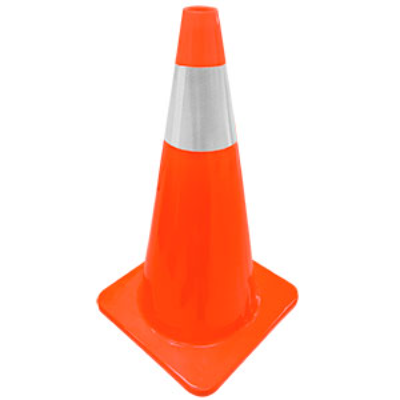 [SR1028-N70 1R] FESR1028-N70 CONO NARANJA 100% DE PVC  DE 70  CM CON 1 REFLEJANTES