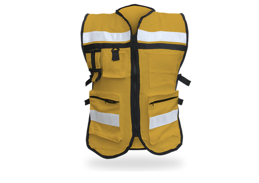 [SR1049] CHALECO ALGODON BLANCO  REPORTERO MARCA MR 