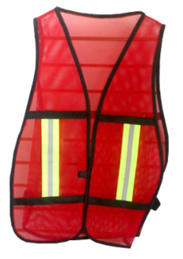 [FECHMRBS-ROJO] CHALECO DE MALLA C/REFLEJANTE BROCHE ROJO SAMSONITE