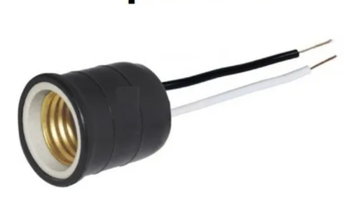 [246-SP-145] SOQUET D/HULE P/INTEMPERIE NEGRO C/CABLES PORTALAMPARA SUPPLIER