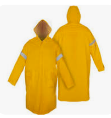 [FEDZ1001] IMPERMEABLE AMARILLO LGO.T/GABARDINA C/REFLEJANTE EXTRAGRANDE