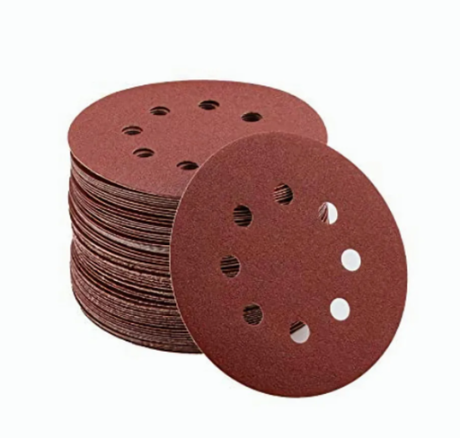 [14DISCOS120] DISCO PURPURA CON VELCRO DE 5" NÚM. 120 CON 8 PERFORACIONES 