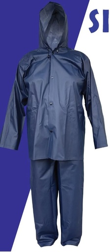 [FEDZ1009] IMPERMEABLE AZUL 2 PIEZAS SIN REFLEJANTE NACIONAL TALLA GRANDE