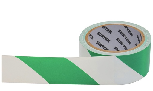 [138062] 138062 Cinta señal 18m blanco-verde Surtek