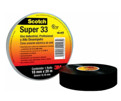 [119-SUPER33] 119-SUPER33 ME900103271 CINTA ELECTRICA AISLANTE SUPER 33 DE 3M 3M