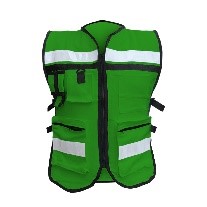 [FESR1049] CHALECO ALGODON VERDE REPORTERO MARCA MR