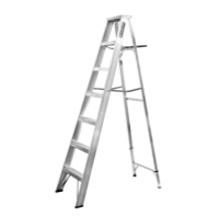 [608-07N] 608-07N ESCALERA TIJERA SENCILLA.USO COMERCIAL 6 PELDAÑOS (150 Kgs) TAPA ALUMINIO 6 PELDAÑOS (Unica pieza)