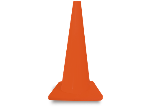[FESR1003-N45] FESR1003-N45 CONO DE PVC NARANJA/ 45 CM