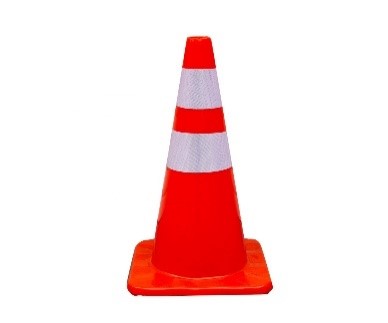 [FESR1028-N70] FESR1028-N70 CONO NARANJA 100% DE PVC  DE 70  CM CON 2 REFLEJANTES