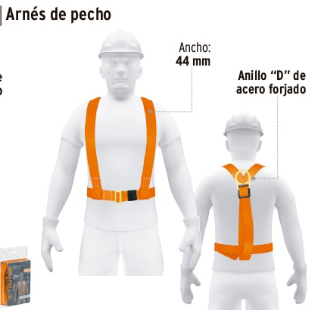 [14431] 14431 Arnés de pecho con 1 anillo, Truper ARN-5434